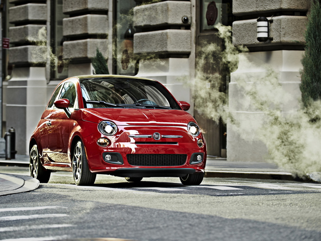 Fiat-500 red