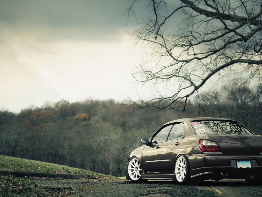 Subaru, серый металлик