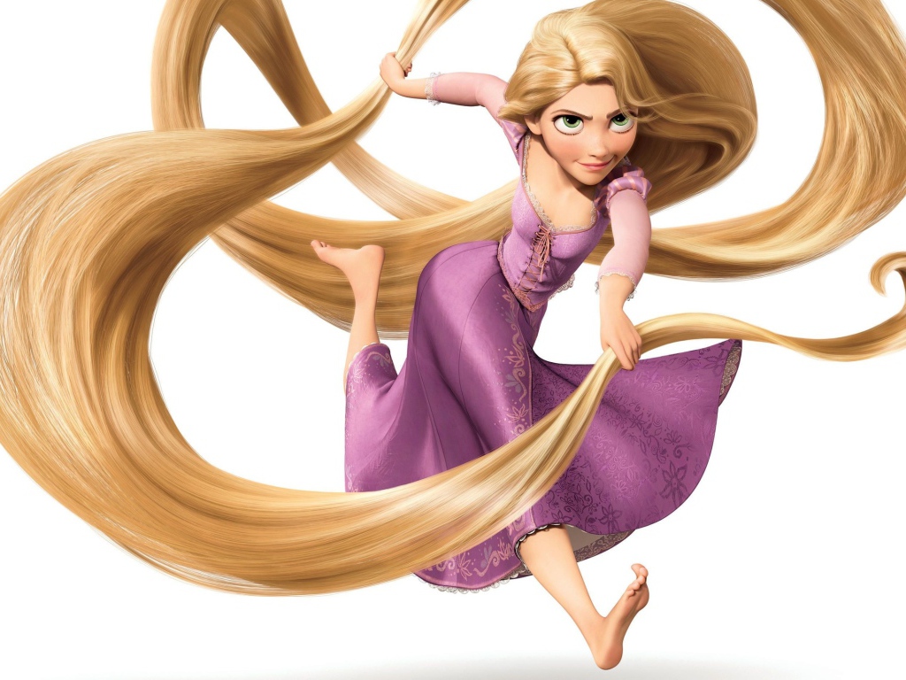 «Рапунцель: Запутанная история», длинные волосы