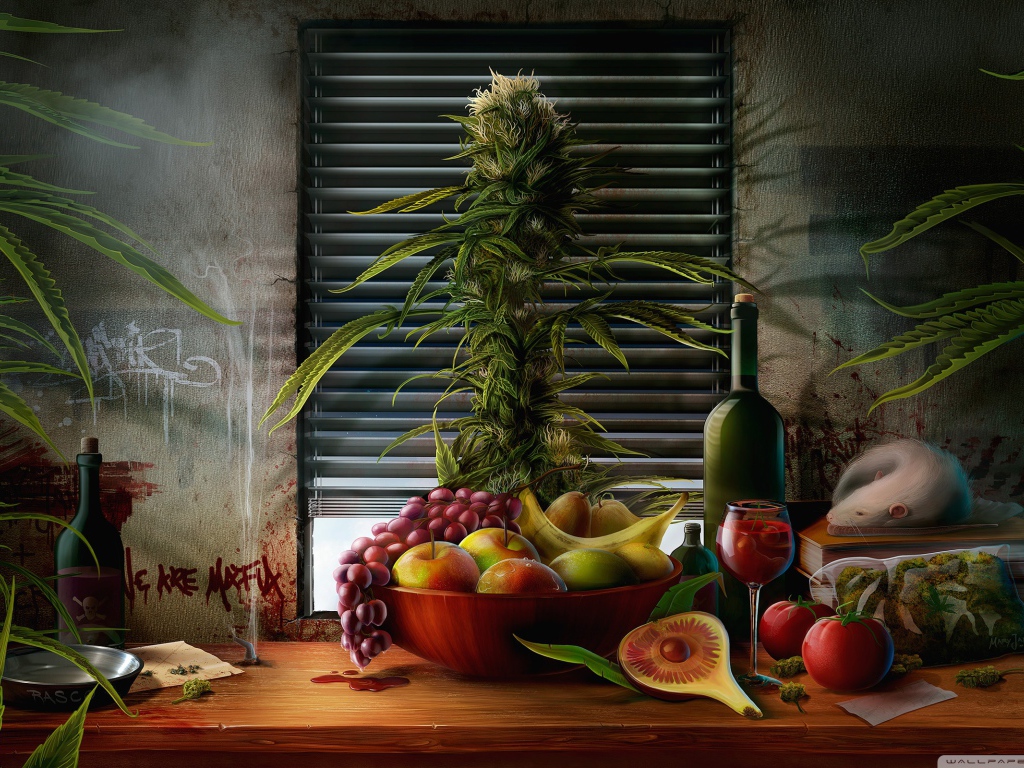 Фрукты и травка