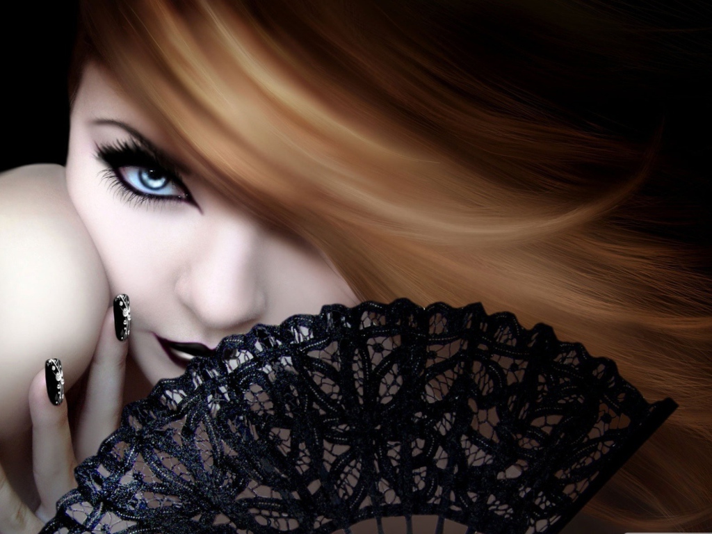 Девушка с веером