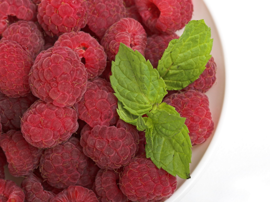 Малина с мятой