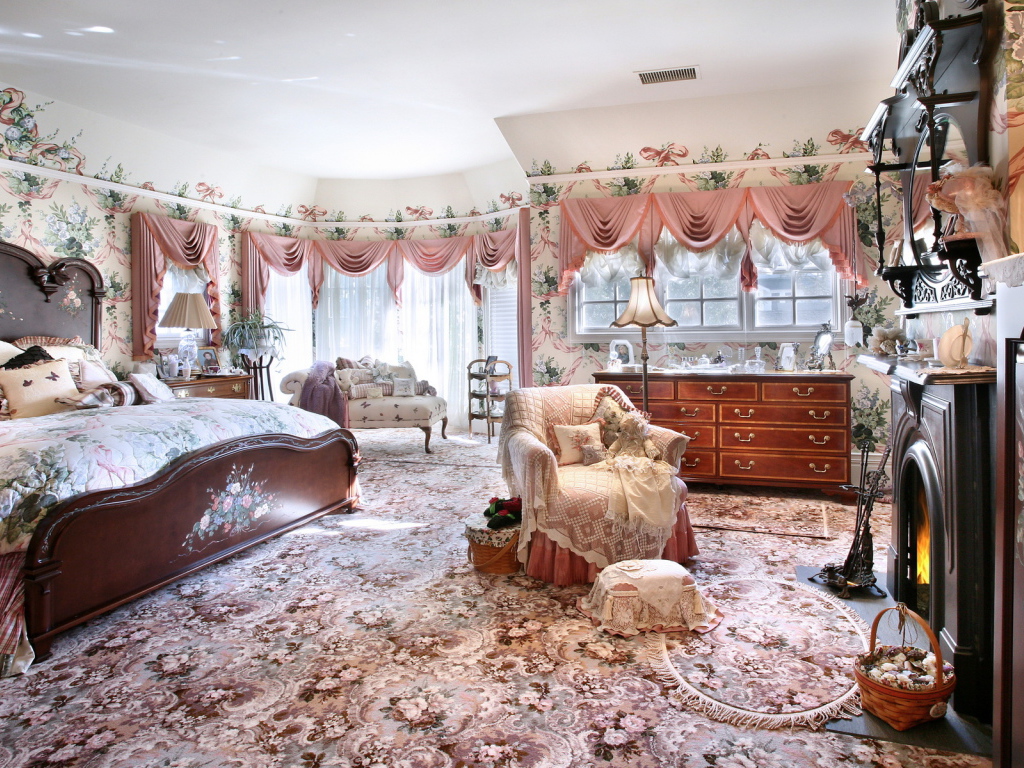 Спальная с камином