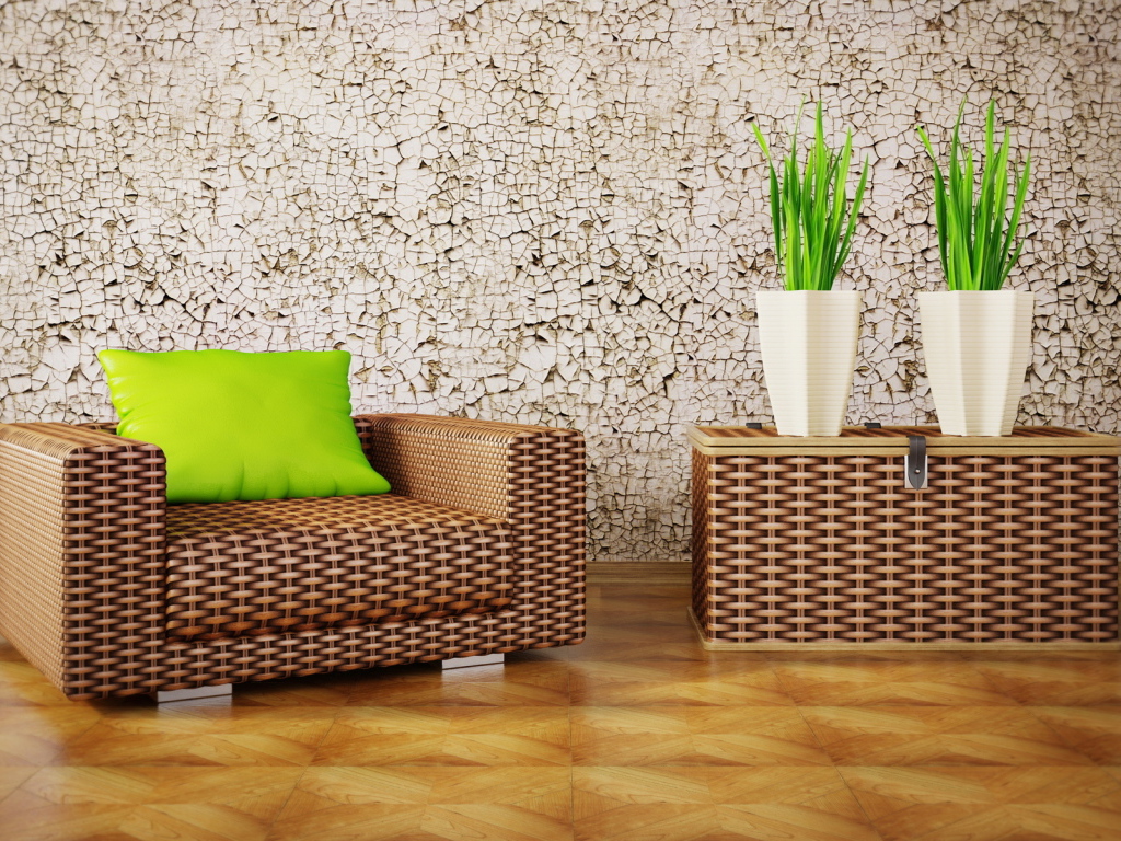 Кресло и сундук