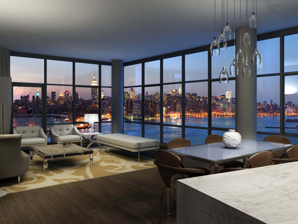 Дизайн комнаты в большом городе