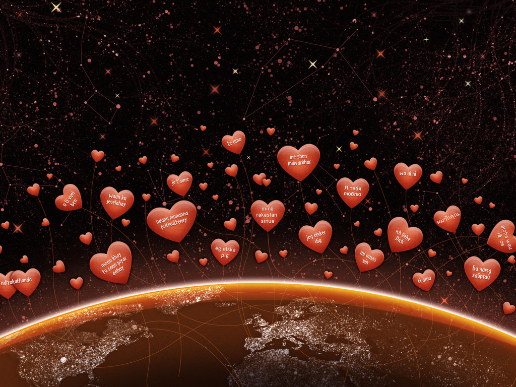 Признание в любви на разных языках