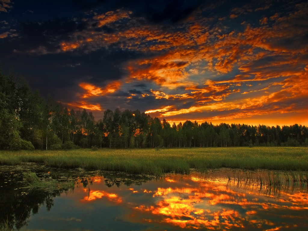 Огненный закат