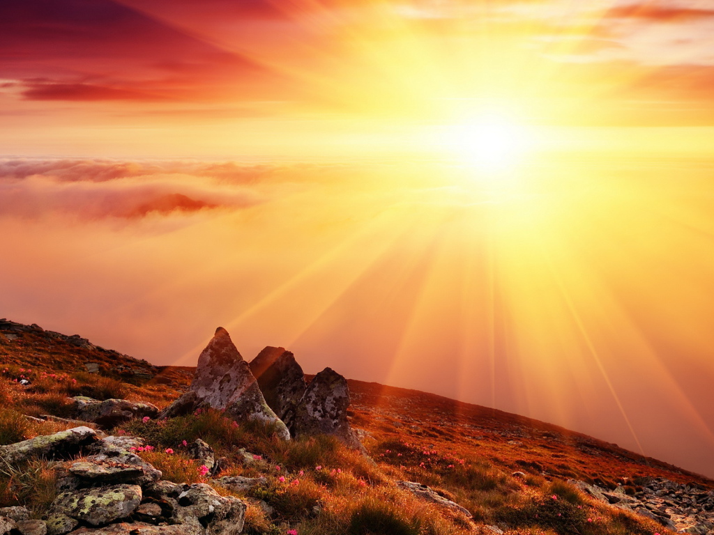 Закат в горах