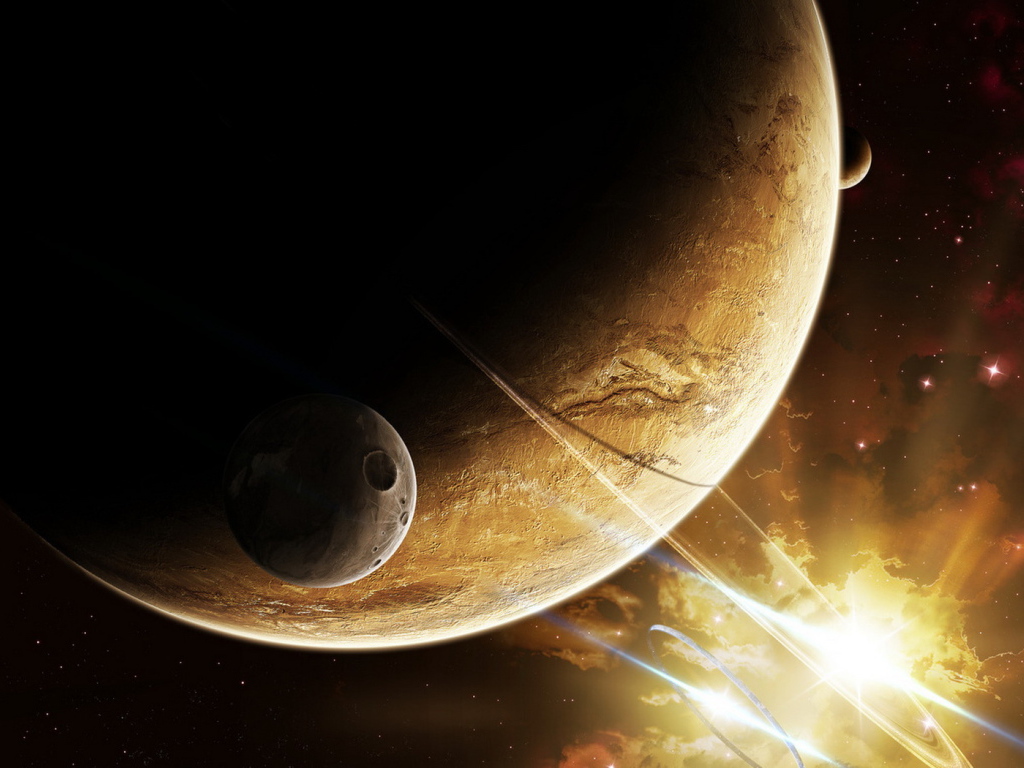 Планета и спутник