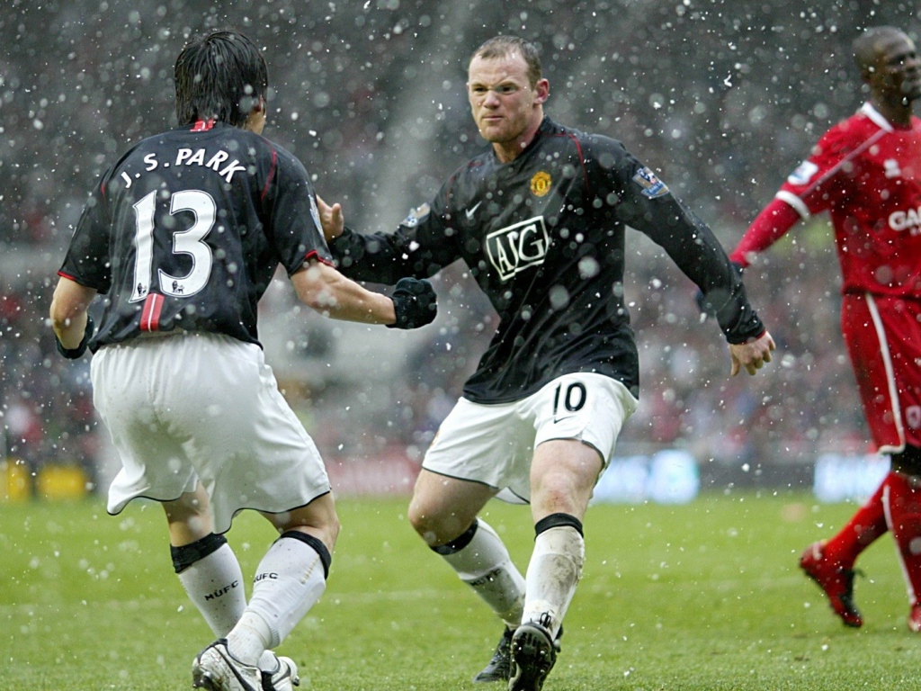 Wayne Mark Rooney and Ji Sung Park
