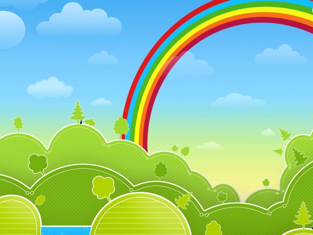 Яркая радуга