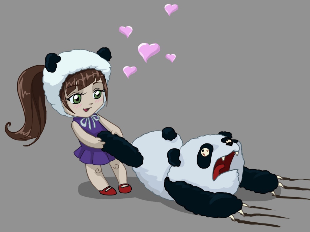 Девочка и панда