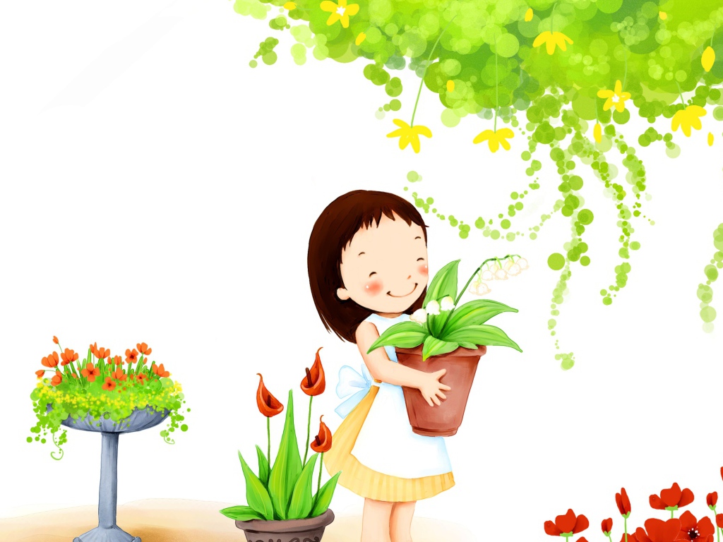 Девочка с цветами