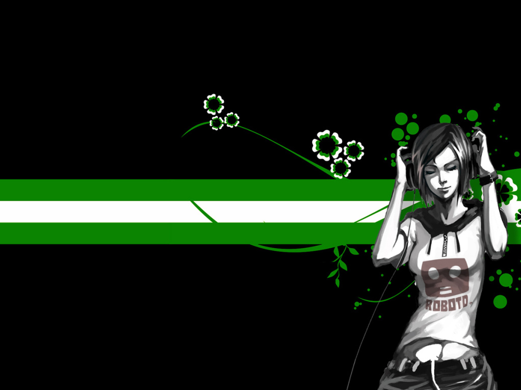 Девушка и наушники