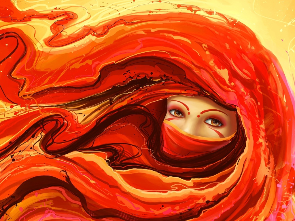 Девушка в платке