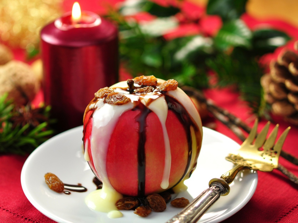 Запеченное яблоко