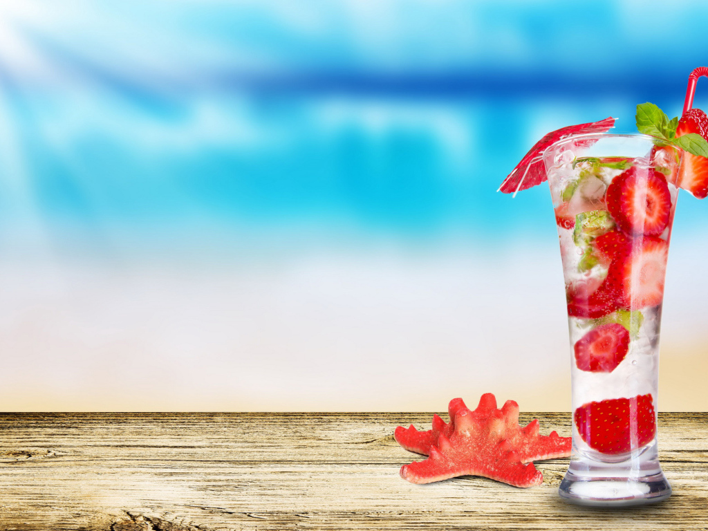 Коктейль из клубники