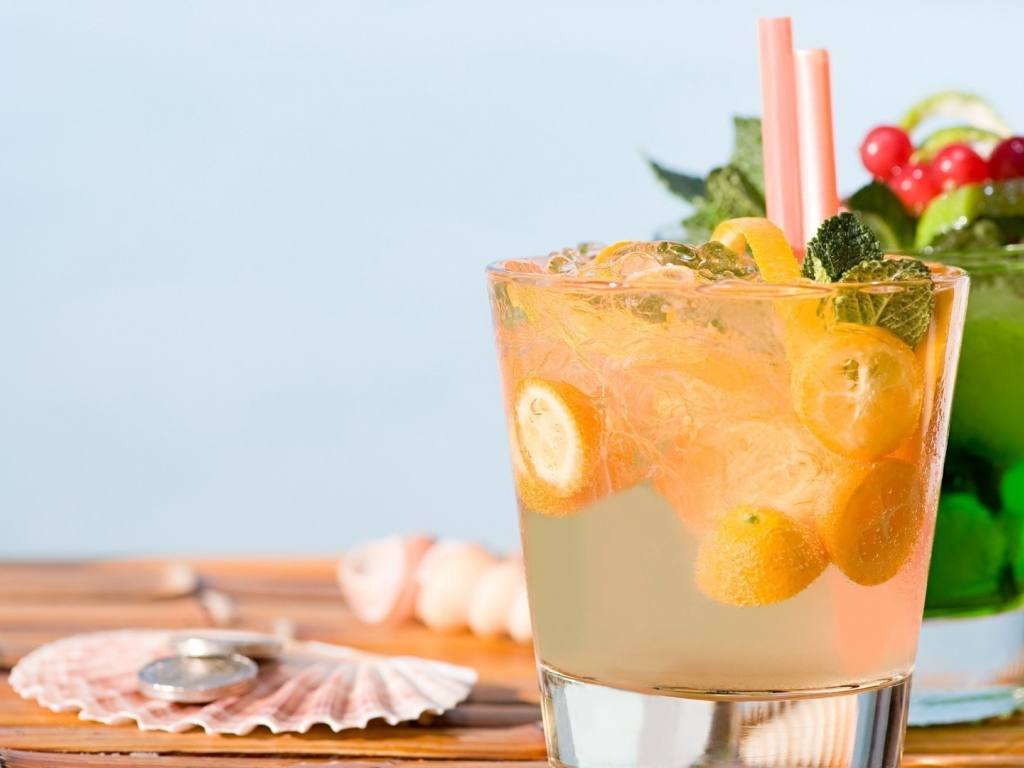 Коктейль Мохито с апельсинами