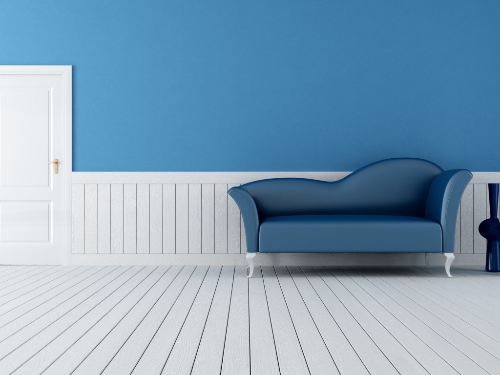 Синий диван