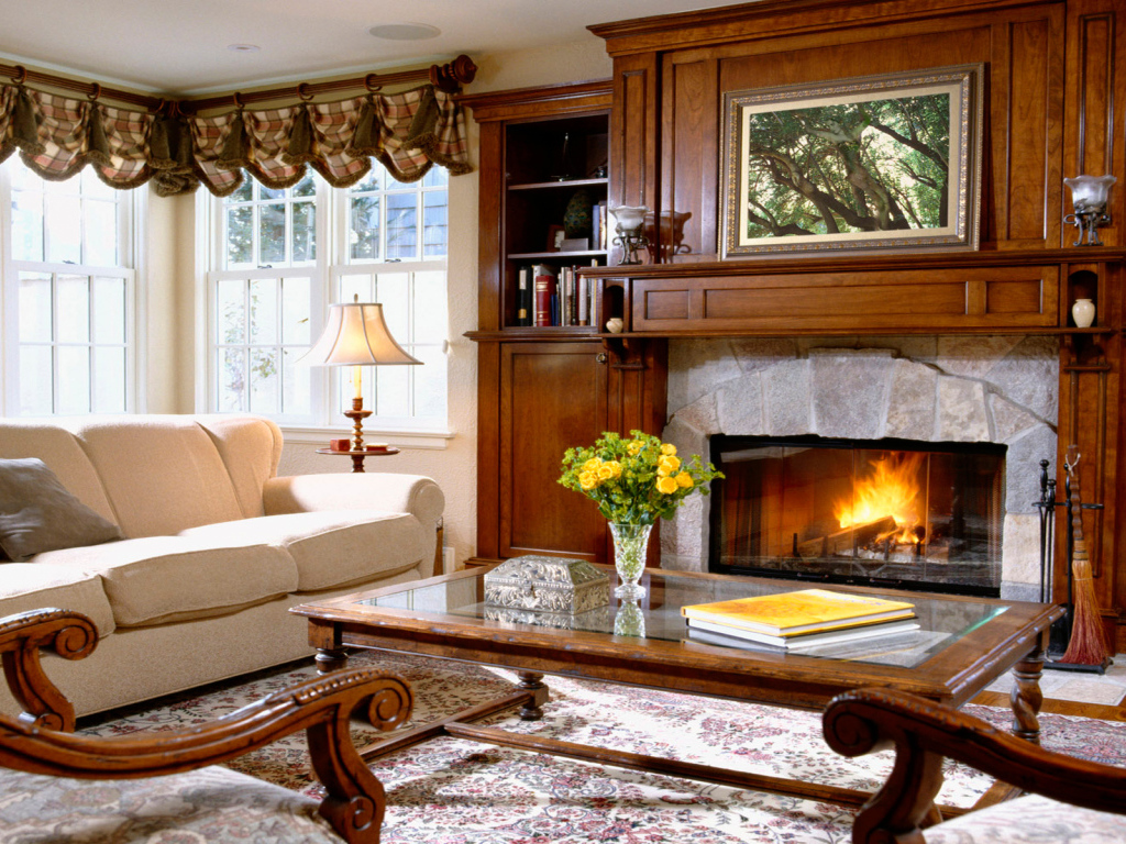 Комната с камином