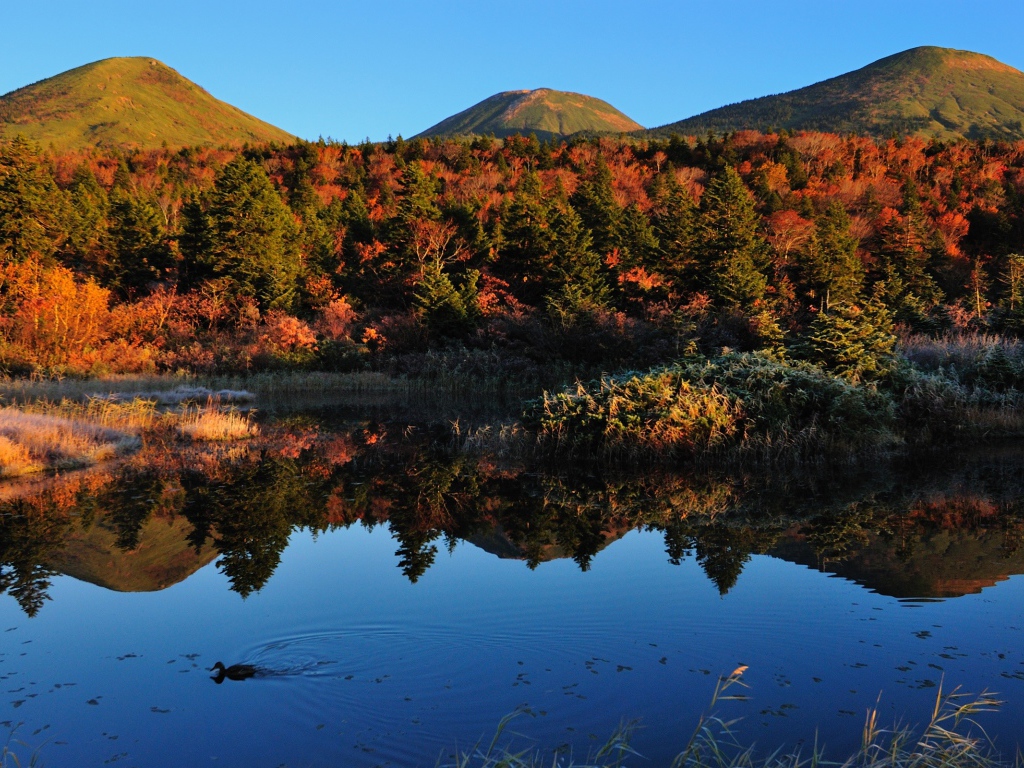 Горы у озера