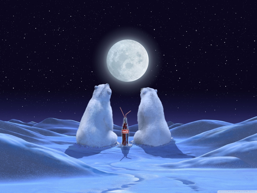 Два медведя у луны