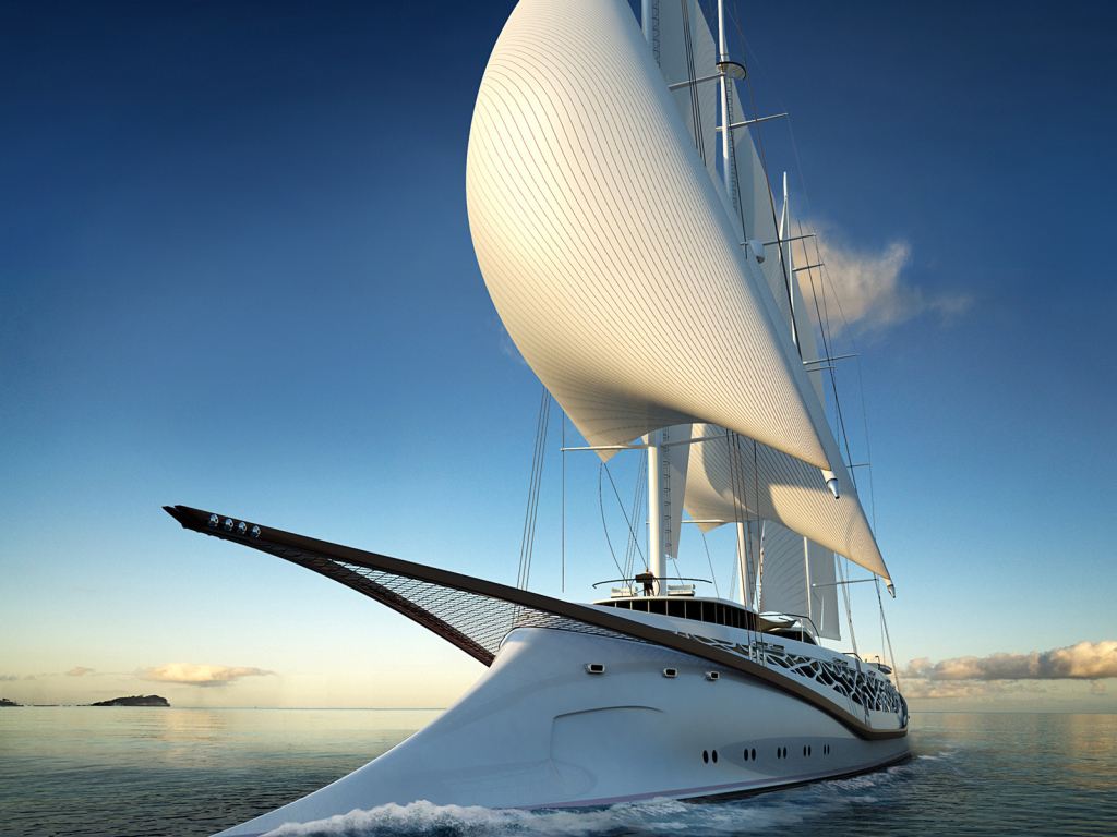 Яхта под парусами