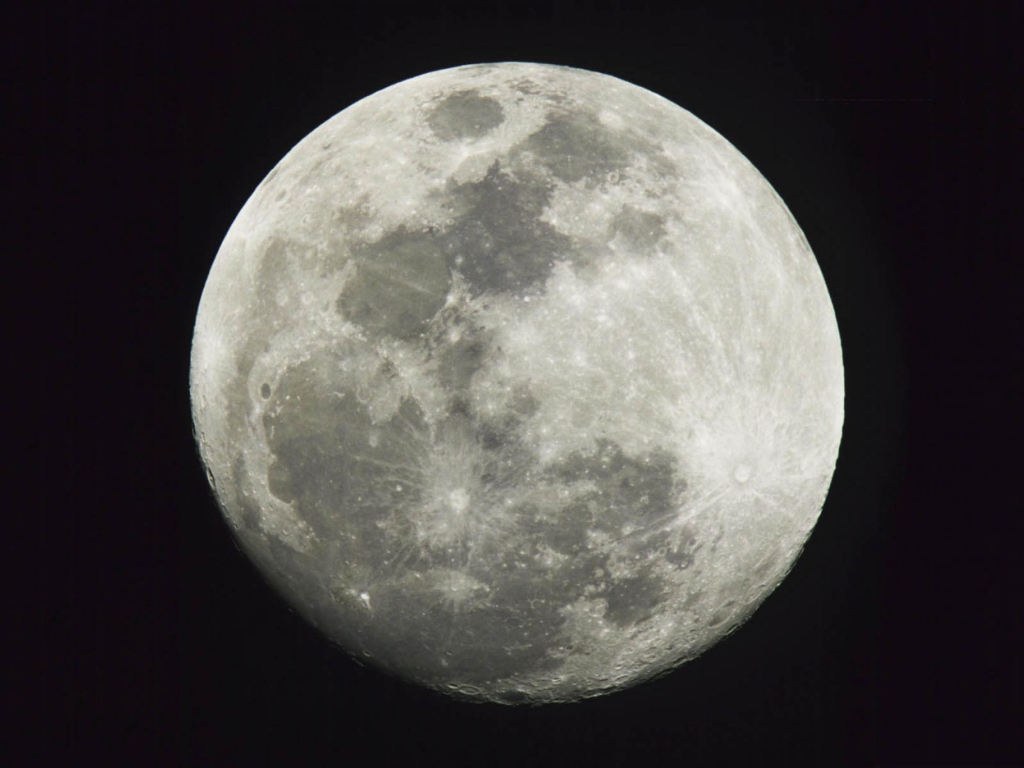 Полная Луна с Земли