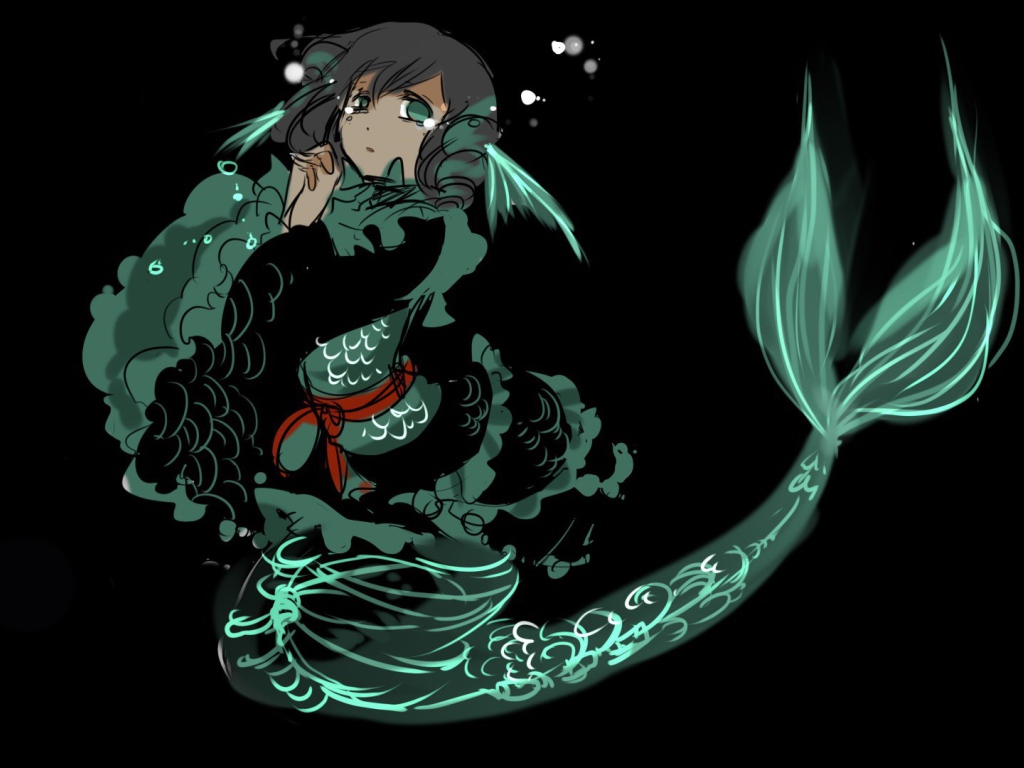 Аниме девочка русалка