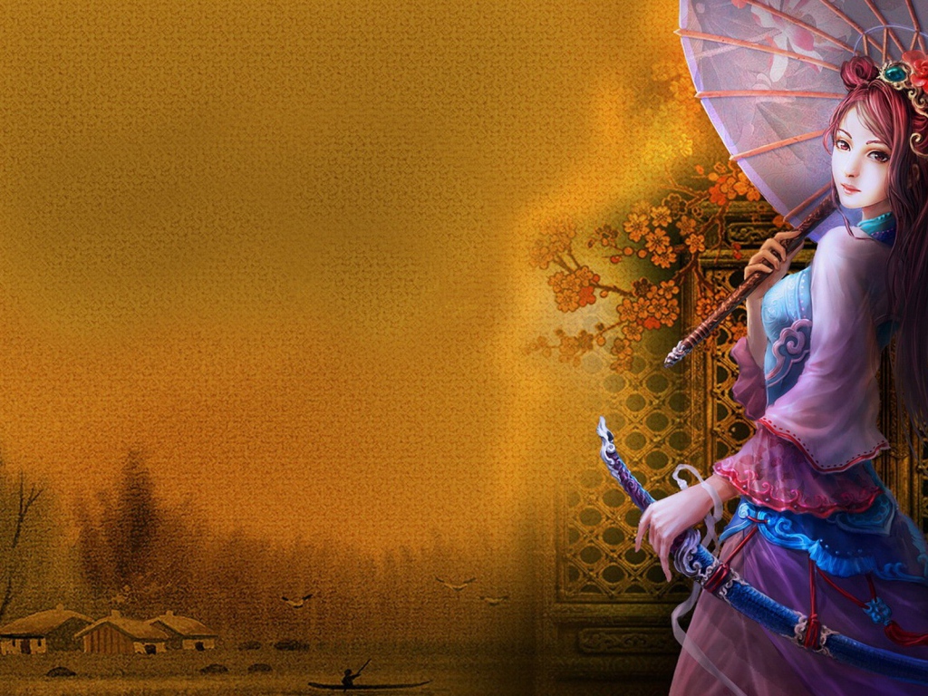 Аниме девушка с мечом