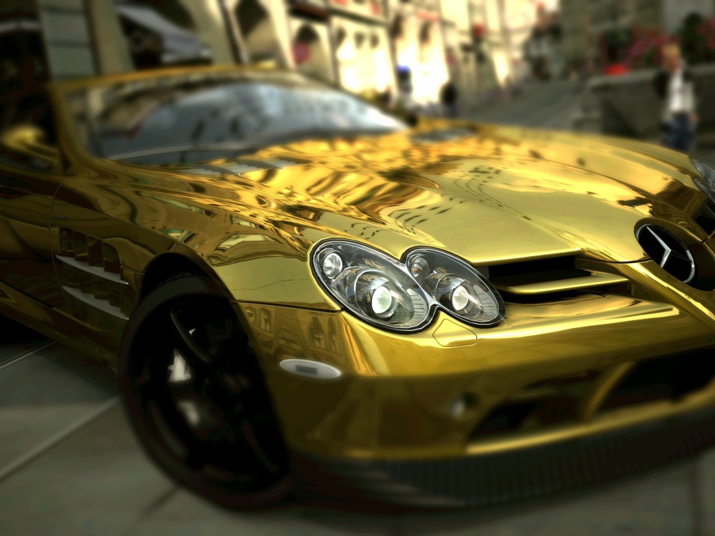 Золотой Мерседес бенц