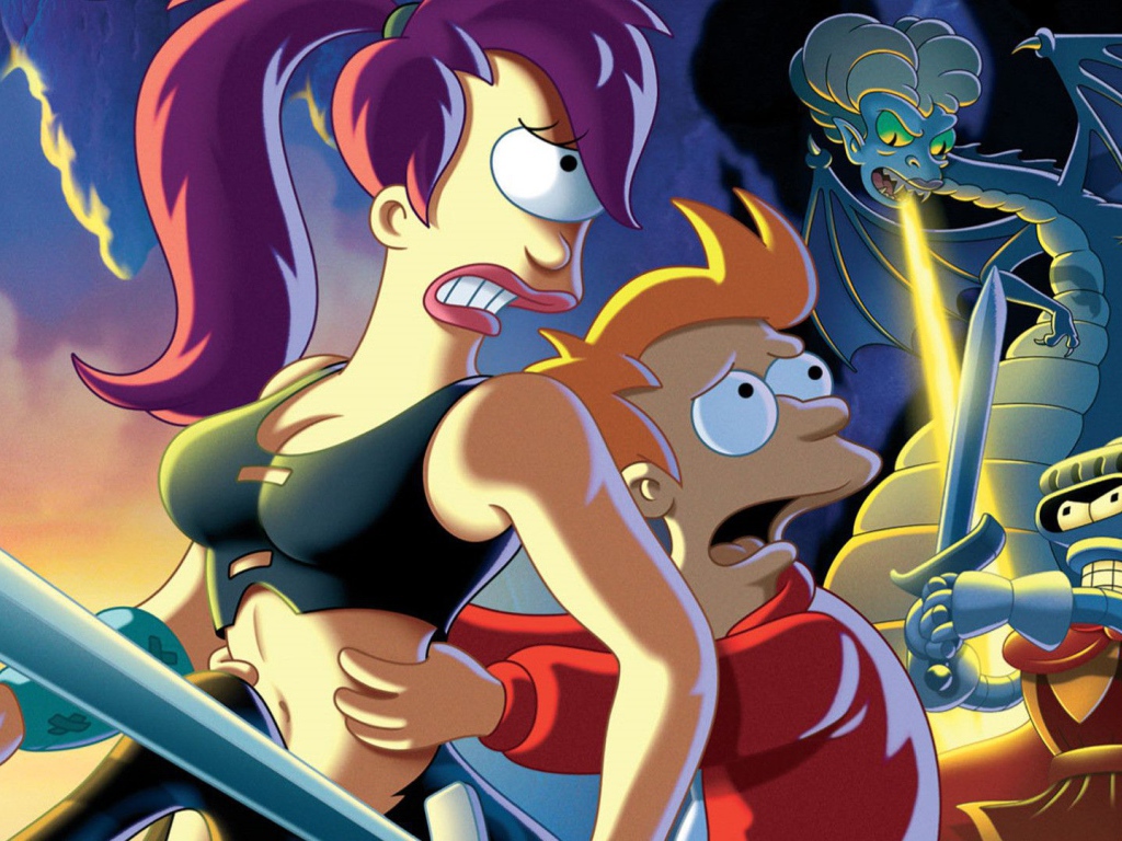 Футурама герои борются с монстром