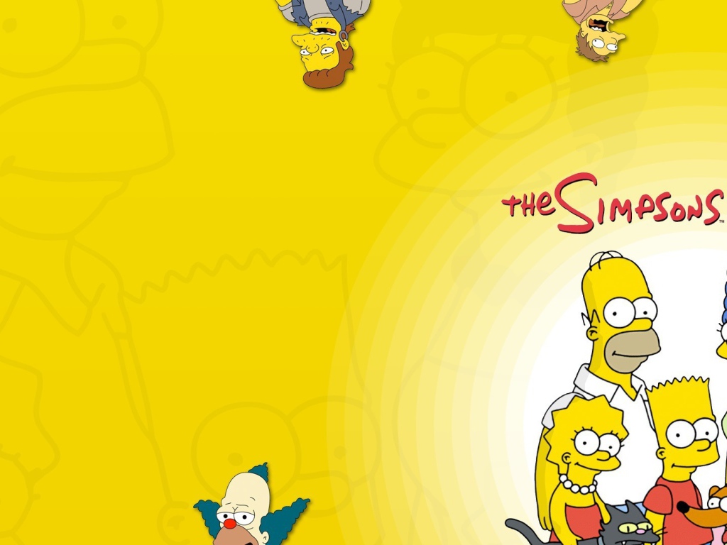 Симпсоны на желтом фоне