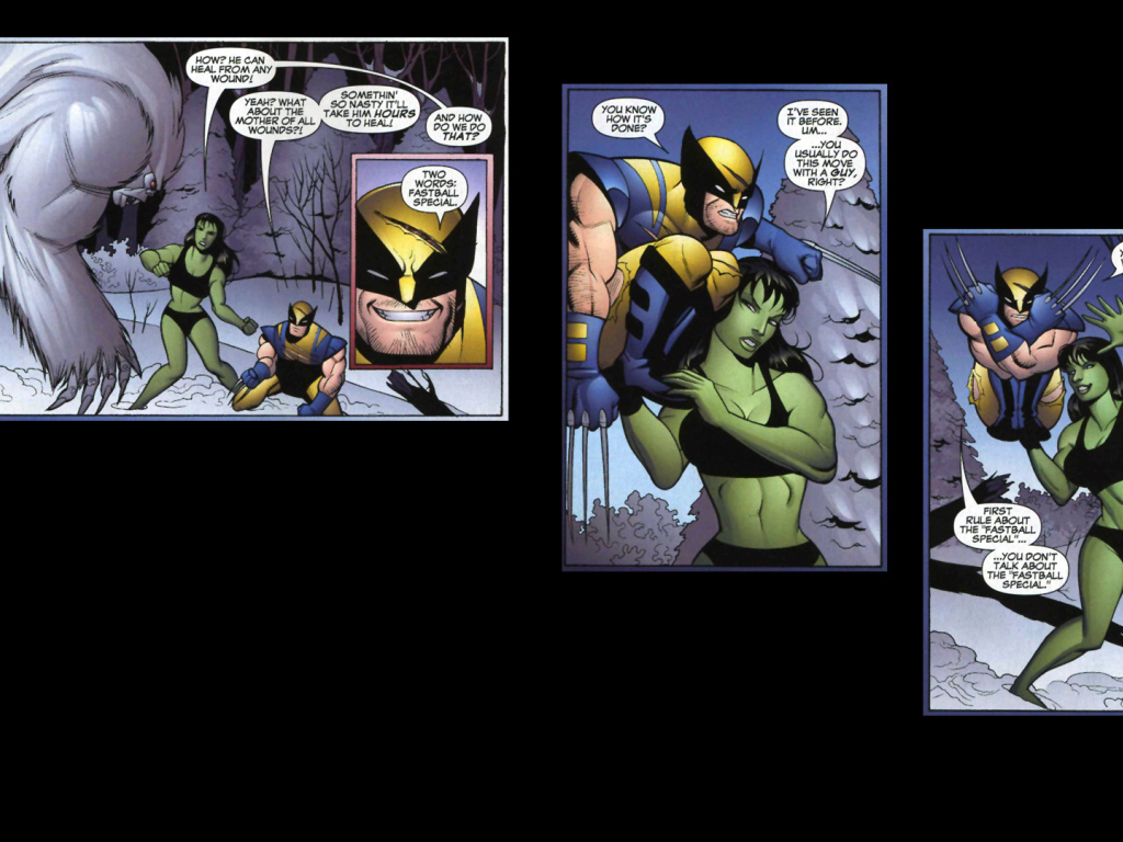 Волверина и Хулк