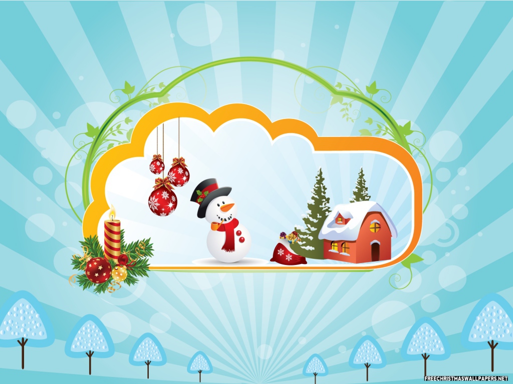 Красивая картинка со счастливым пингвином на рождество