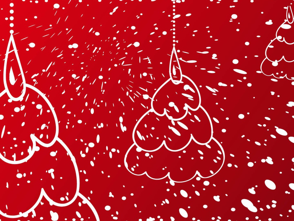 Красно-белая картинка на рождество