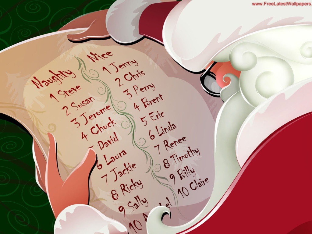 Дед Мороз выбирает, кому дарить подарки на рождество