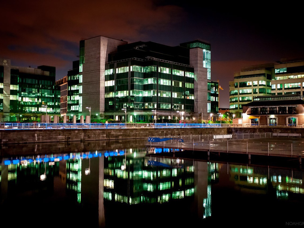 Пейзаж ночной город