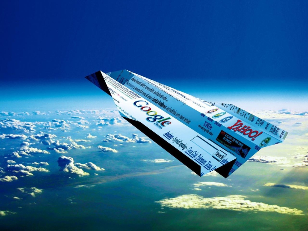 Бумажный самолет с Google