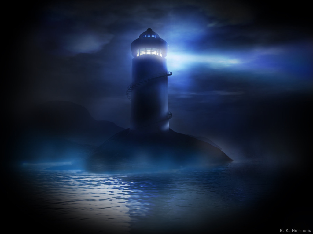 Маяк в синей ночи