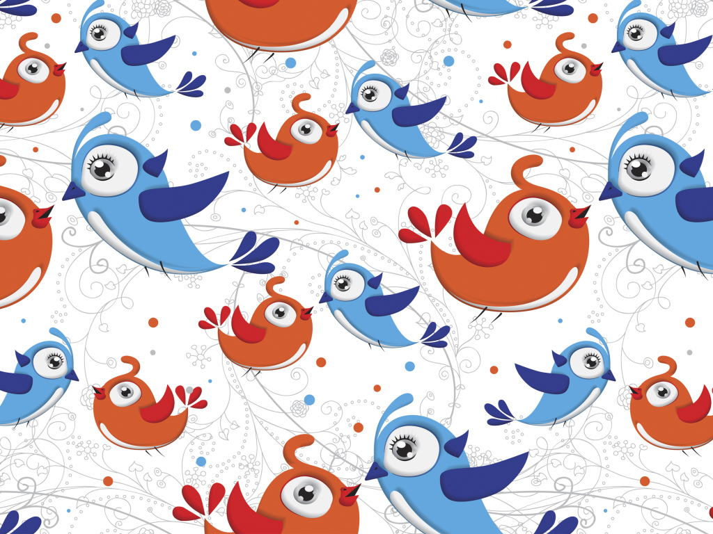 Текстура с птичками
