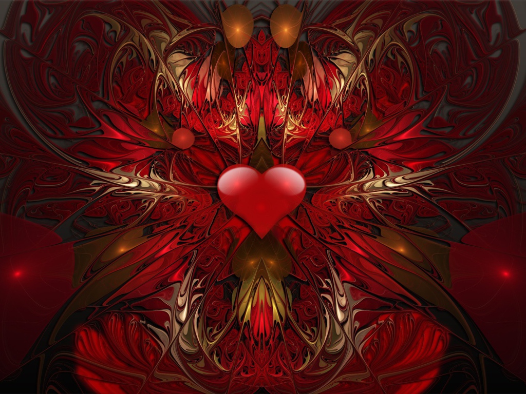 Абстрактный рисунок с сердечком