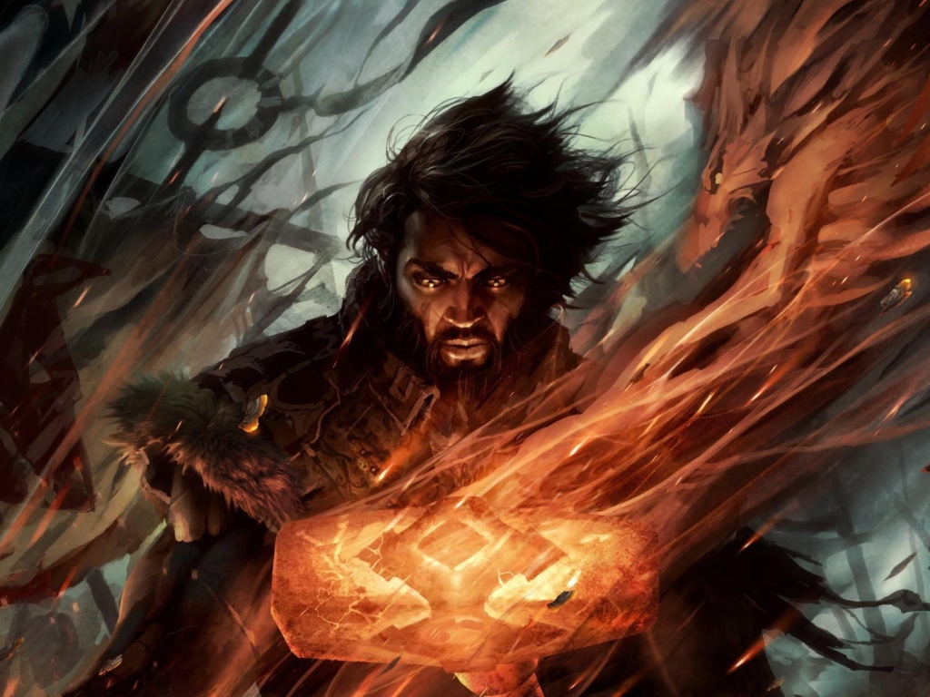 Человек с огненным молотом