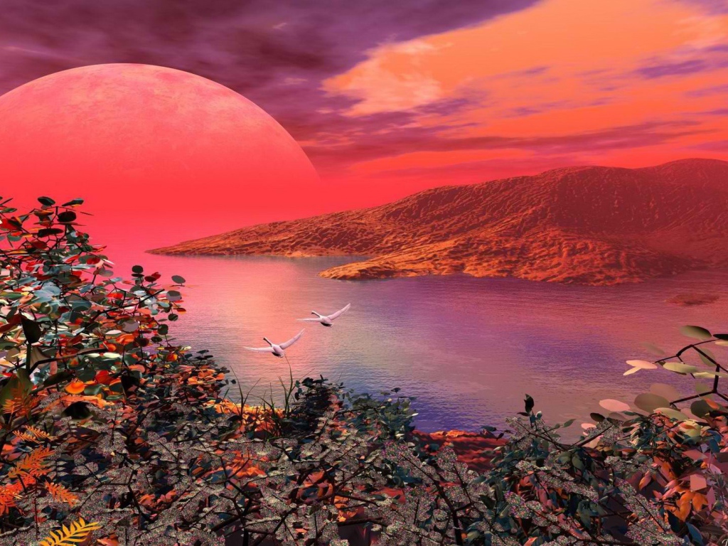 Красная планета на горизонте