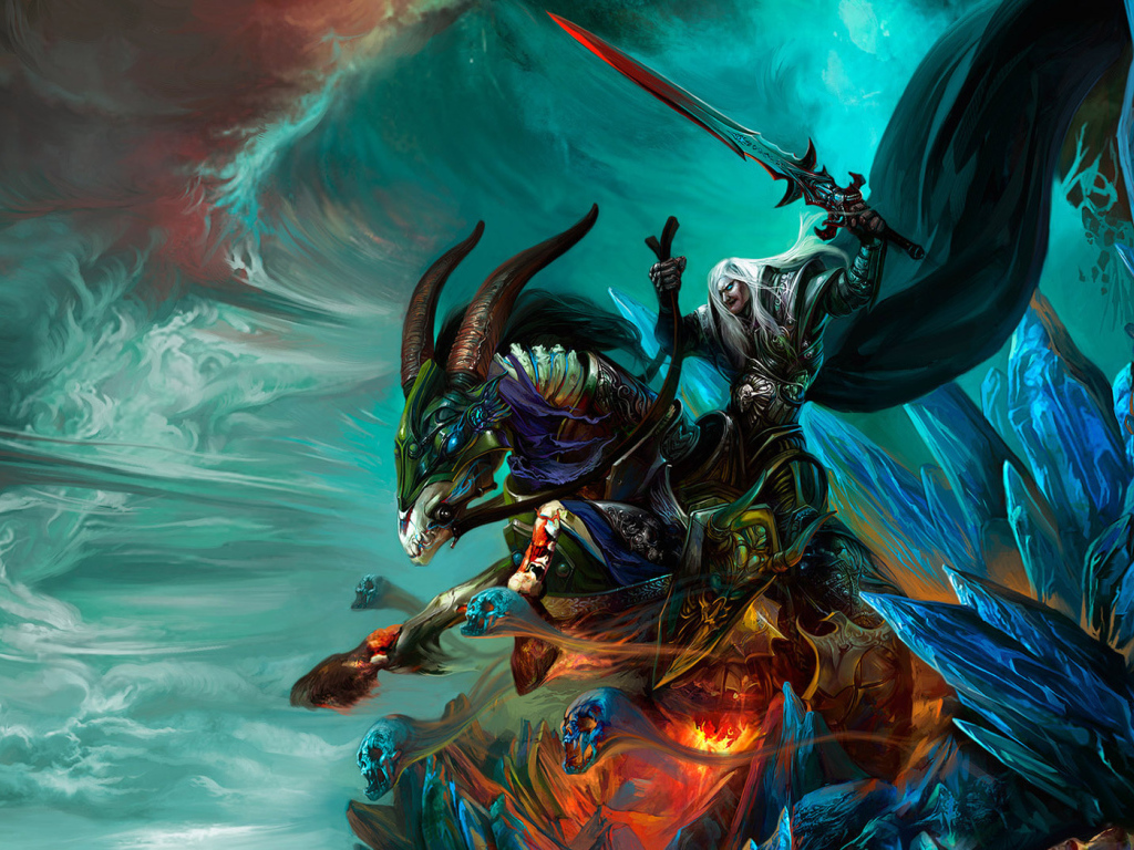 Колдун на коне с рогами