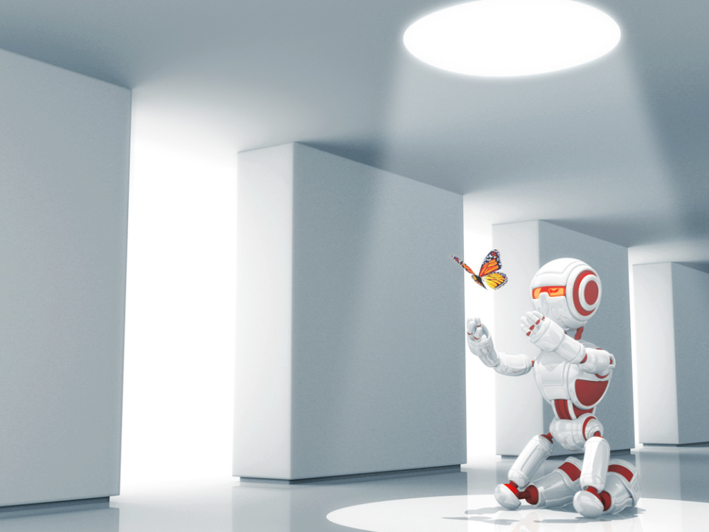 Робот и бабочка