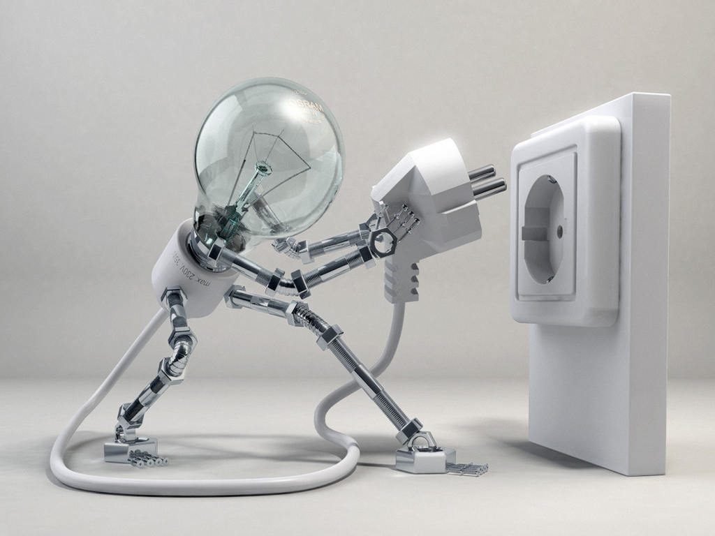 Лампочка включается в розетку