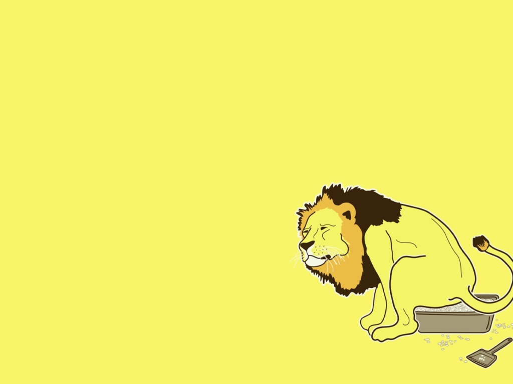 Лев на горшке