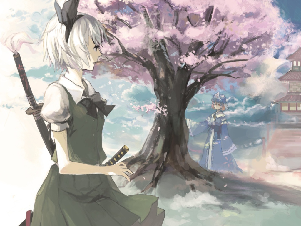 Девушка из игры Тоухоу