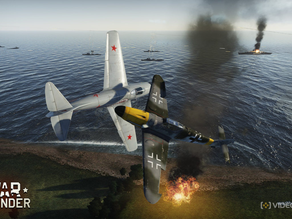 War Thunder самолеты сражаются в небесах